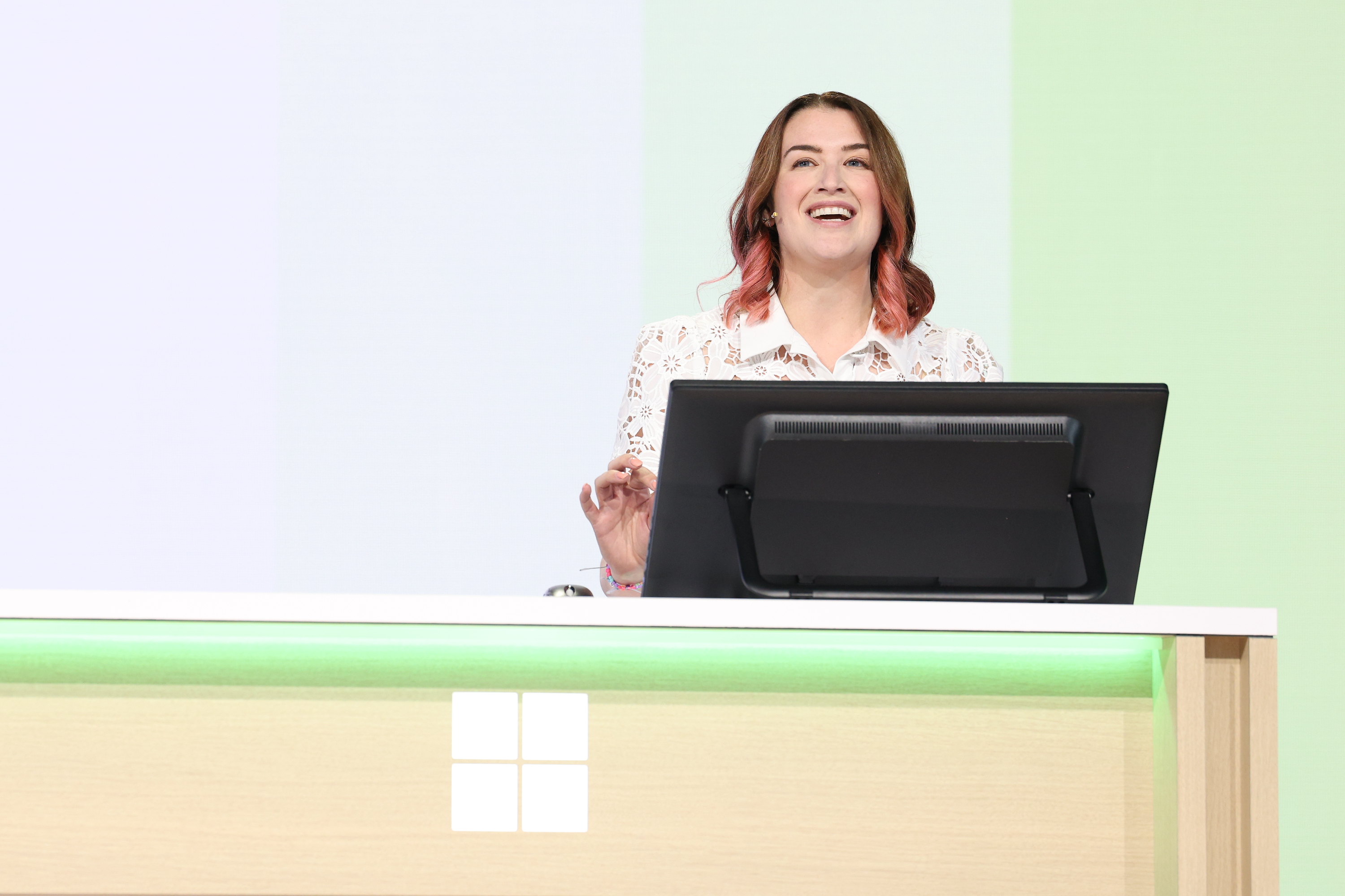 Sarah Young speaking at Microsoft Build